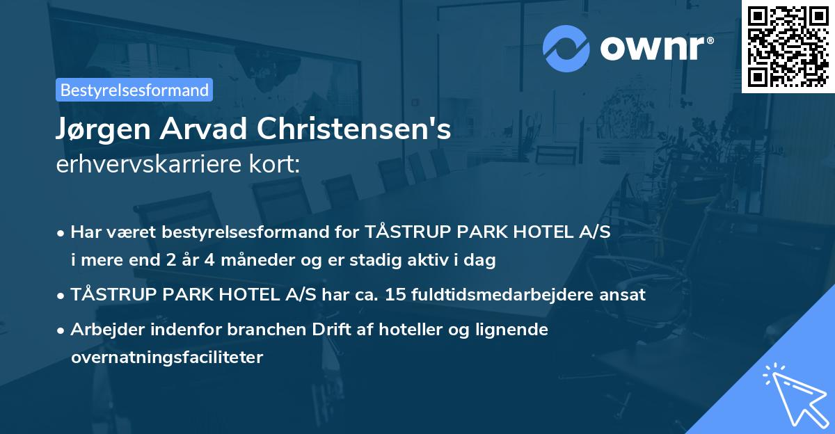 Jørgen Arvad Christensen's erhvervskarriere kort