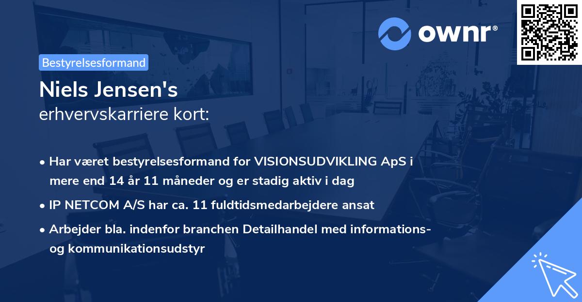 Niels Jensen's erhvervskarriere kort