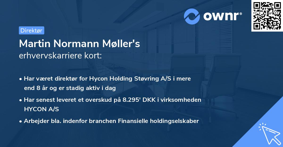 Martin Normann Møller's erhvervskarriere kort