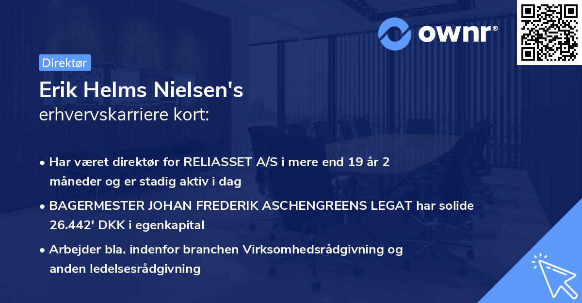 Erik Helms Nielsen's erhvervskarriere kort