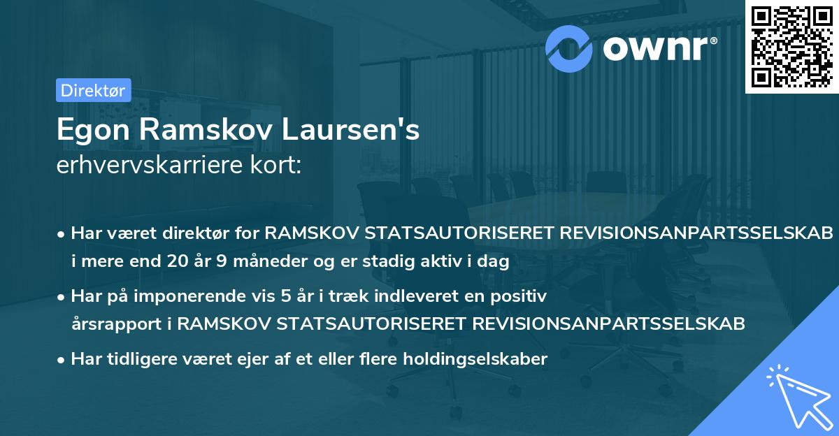 Egon Ramskov Laursen's erhvervskarriere kort