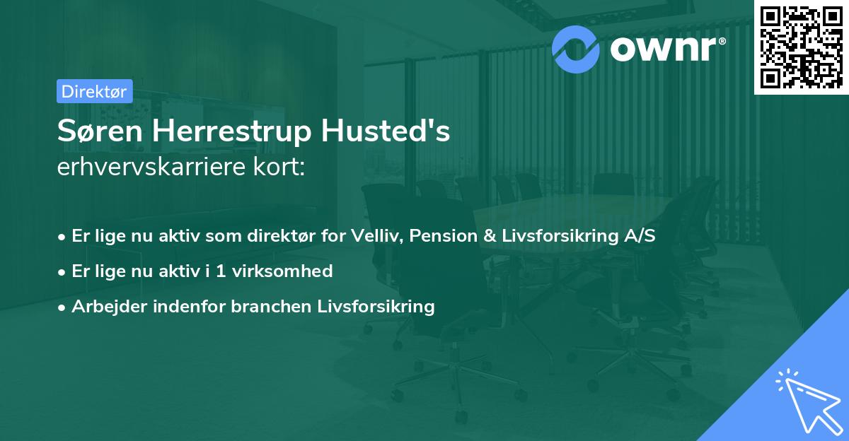 Søren Herrestrup Husted's erhvervskarriere kort
