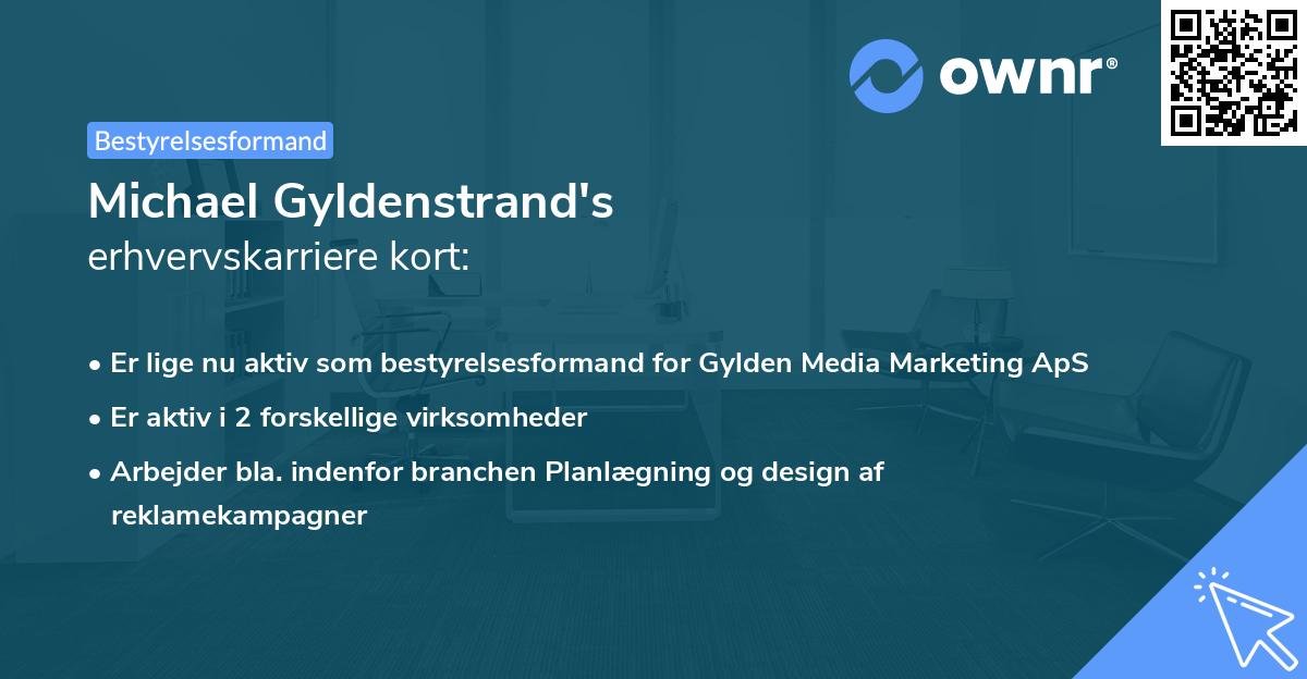 Michael Gyldenstrand's erhvervskarriere kort