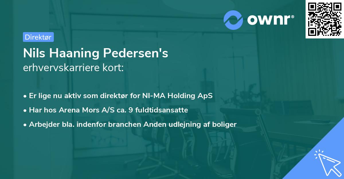 Nils Haaning Pedersen's erhvervskarriere kort