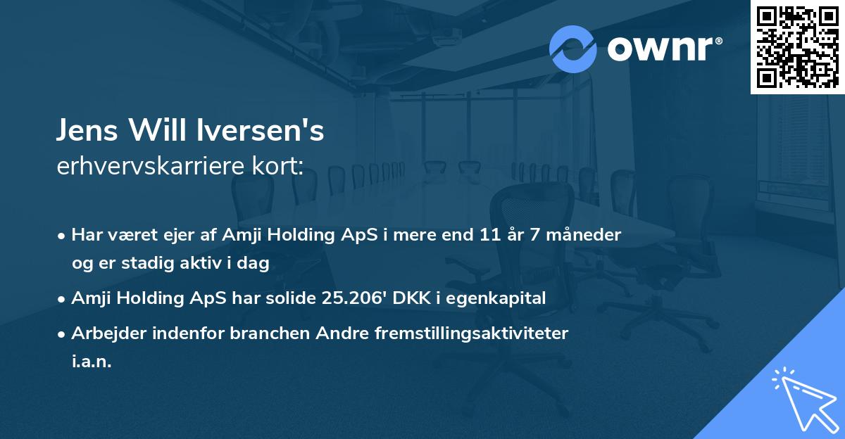 Jens Will Iversen's erhvervskarriere kort