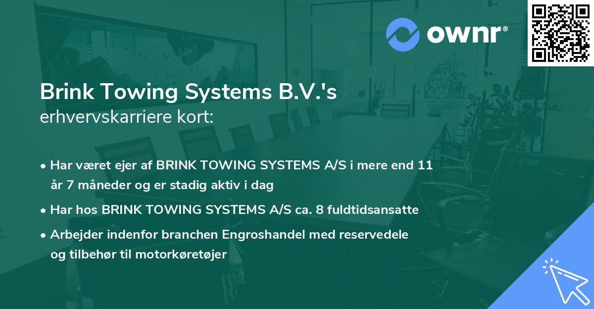 Brink Towing Systems B.V.'s erhvervskarriere kort