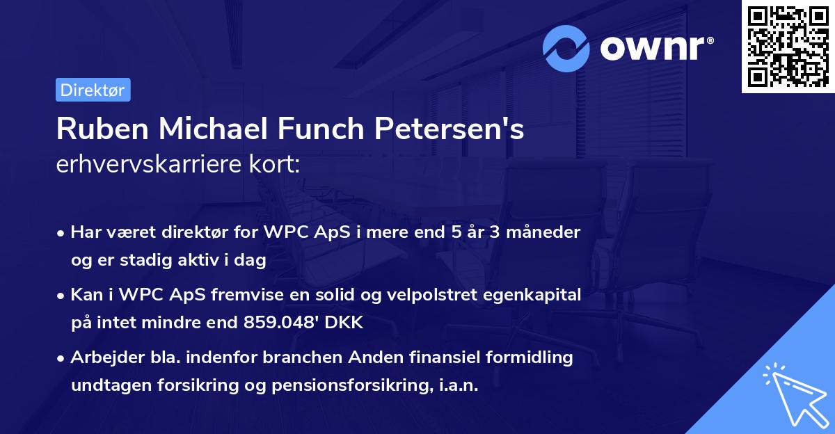 Ruben Michael Funch Petersen's erhvervskarriere kort