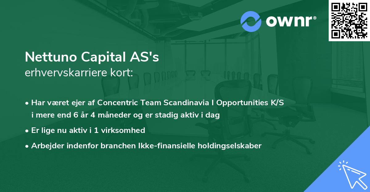 Nettuno Capital AS's erhvervskarriere kort