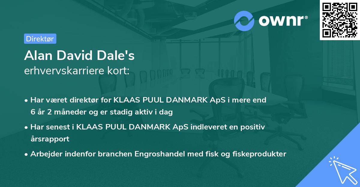 Alan David Dale's erhvervskarriere kort