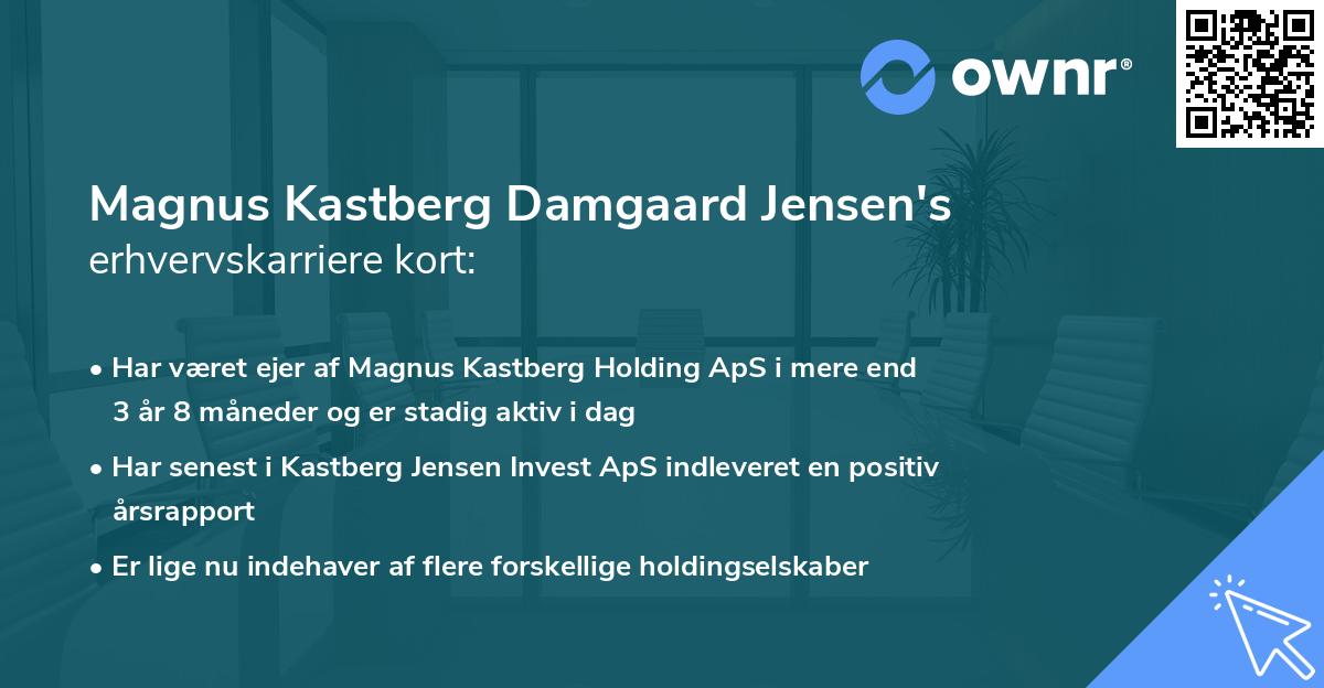 Magnus Kastberg Damgaard Jensen's erhvervskarriere kort