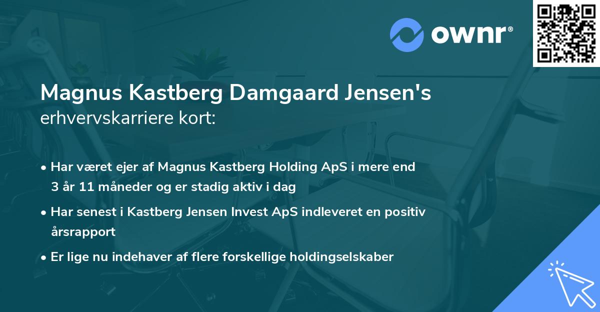 Magnus Kastberg Damgaard Jensen's erhvervskarriere kort