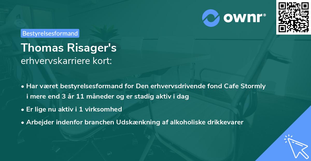Thomas Risager's erhvervskarriere kort