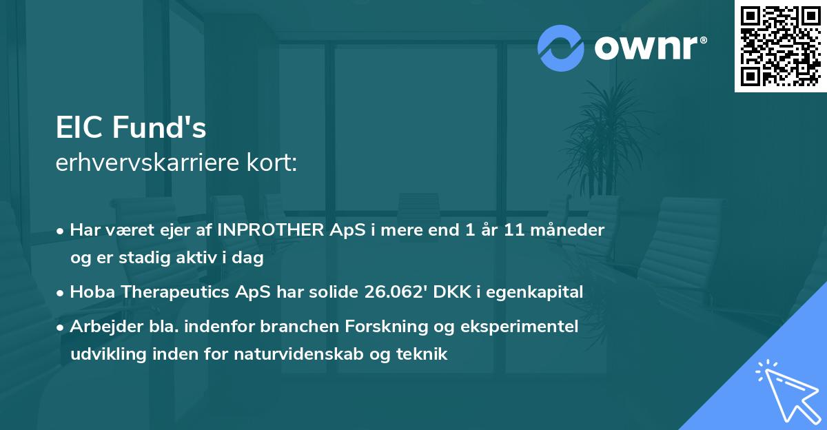 EIC Fund's erhvervskarriere kort