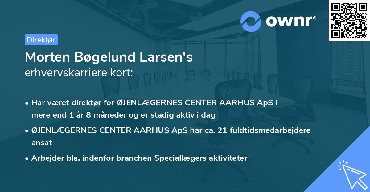 Morten Bøgelund Larsen's erhvervskarriere kort