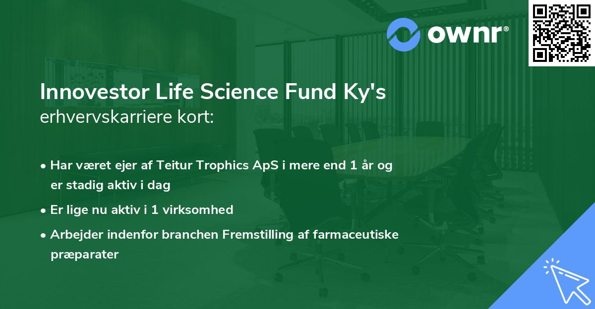 Innovestor Life Science Fund Ky's erhvervskarriere kort