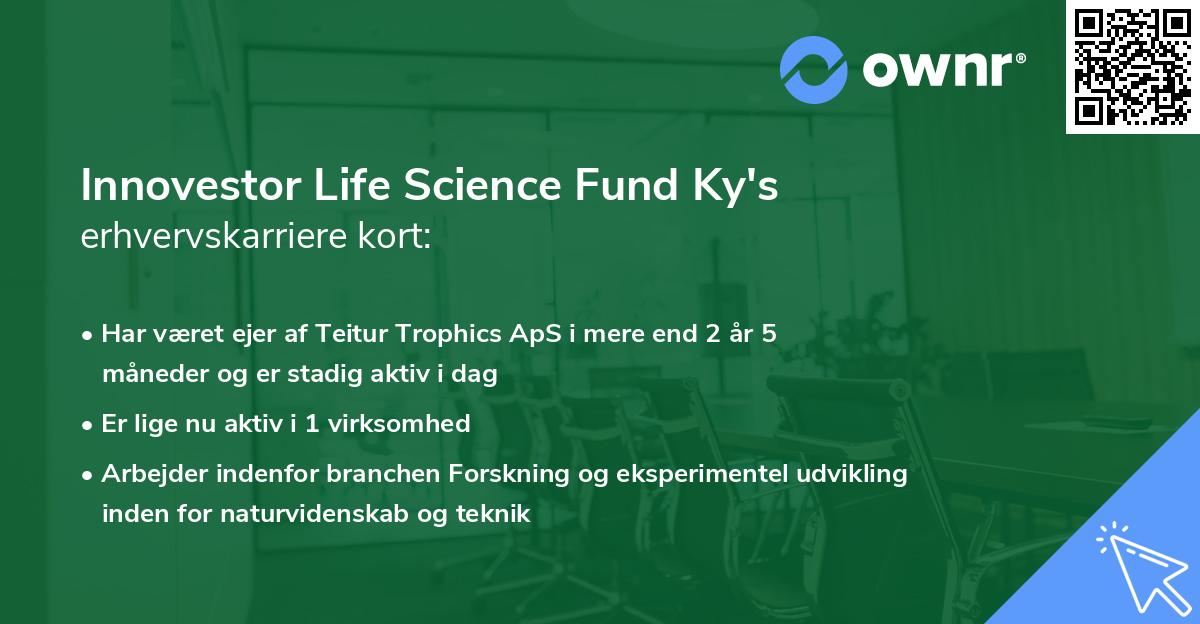 Innovestor Life Science Fund Ky's erhvervskarriere kort