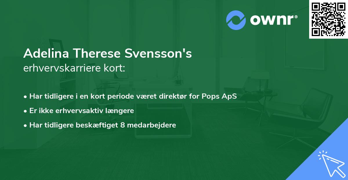 Adelina Therese Svensson's erhvervskarriere kort