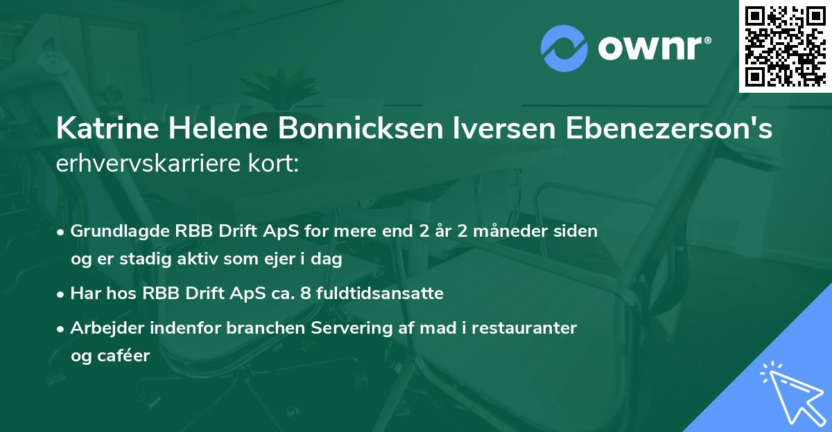 Katrine Helene Bonnicksen Iversen Ebenezerson's erhvervskarriere kort