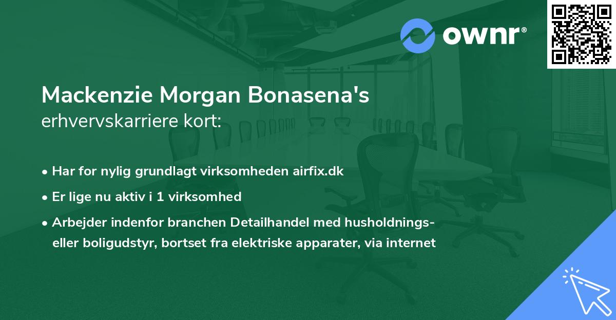 Mackenzie Morgan Bonasena's erhvervskarriere kort