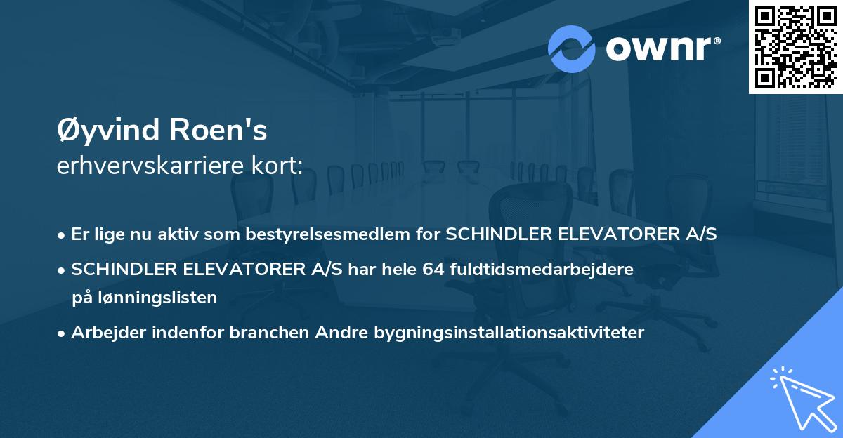 Øyvind Roen's erhvervskarriere kort
