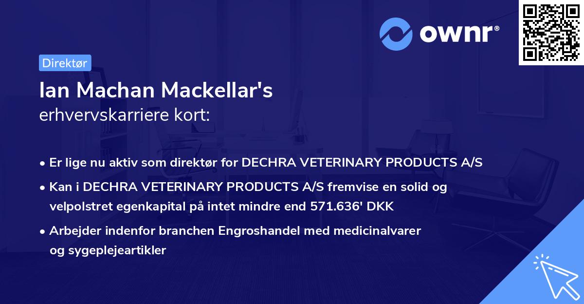 Ian Machan Mackellar's erhvervskarriere kort