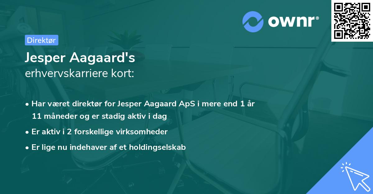 Jesper Aagaard's erhvervskarriere kort