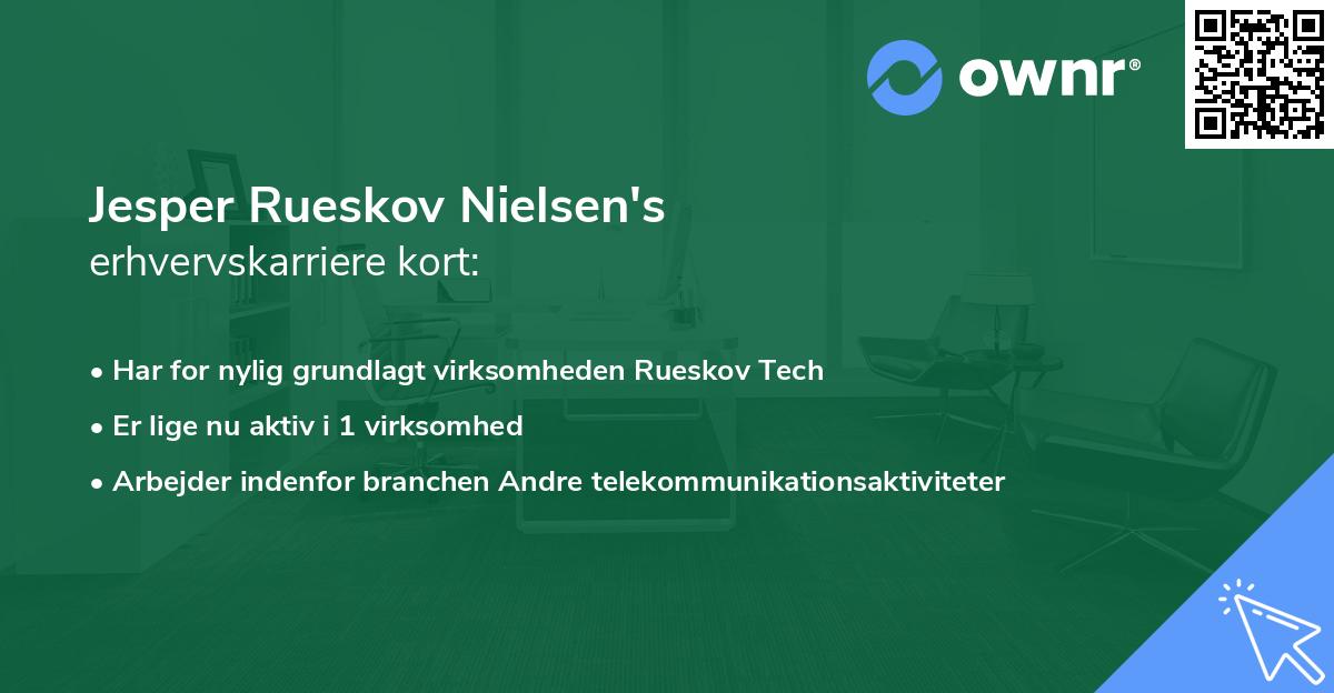 Jesper Rueskov Nielsen's erhvervskarriere kort