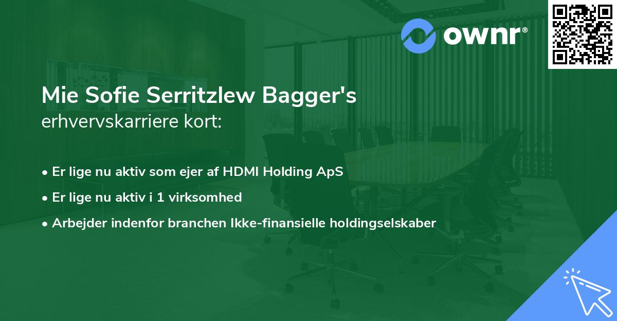 Mie Sofie Serritzlew Bagger's erhvervskarriere kort