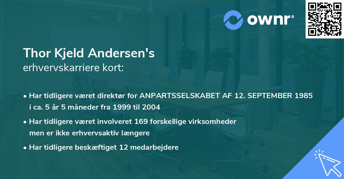 Thor Kjeld Andersen's erhvervskarriere kort