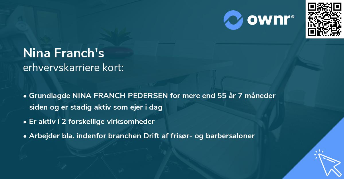 Nina Franch's erhvervskarriere kort