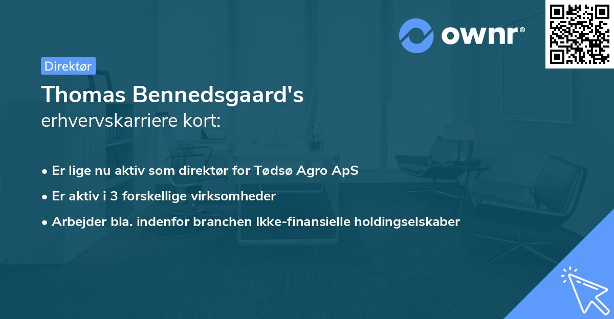 Thomas Bennedsgaard's erhvervskarriere kort