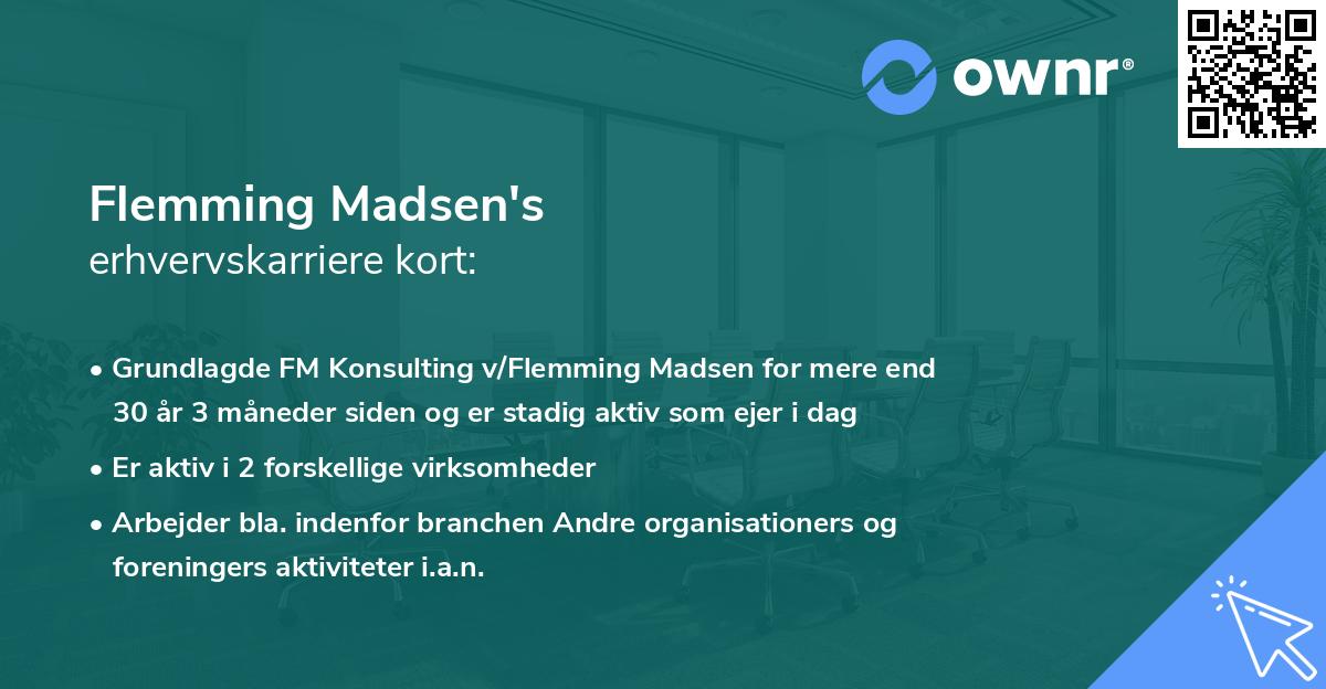 Flemming Madsen's erhvervskarriere kort