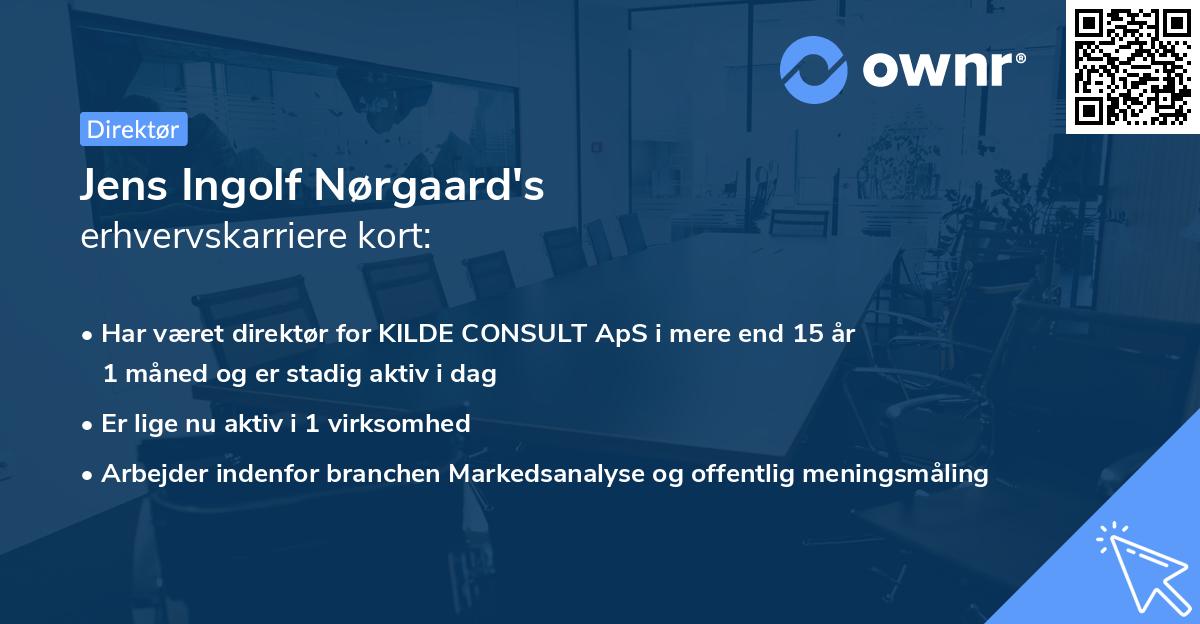 Jens Ingolf Nørgaard's erhvervskarriere kort