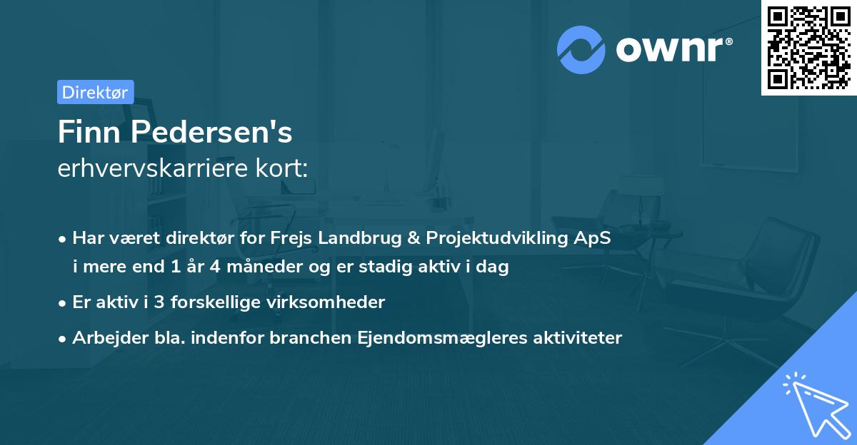Finn Pedersen's erhvervskarriere kort