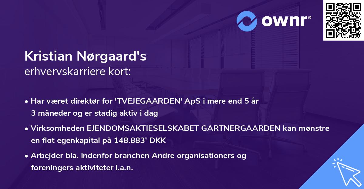 Kristian Nørgaard's erhvervskarriere kort