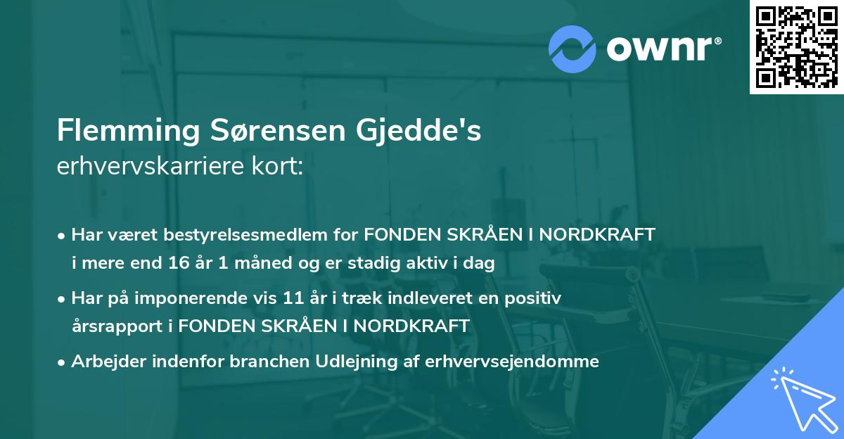 Flemming Sørensen Gjedde's erhvervskarriere kort