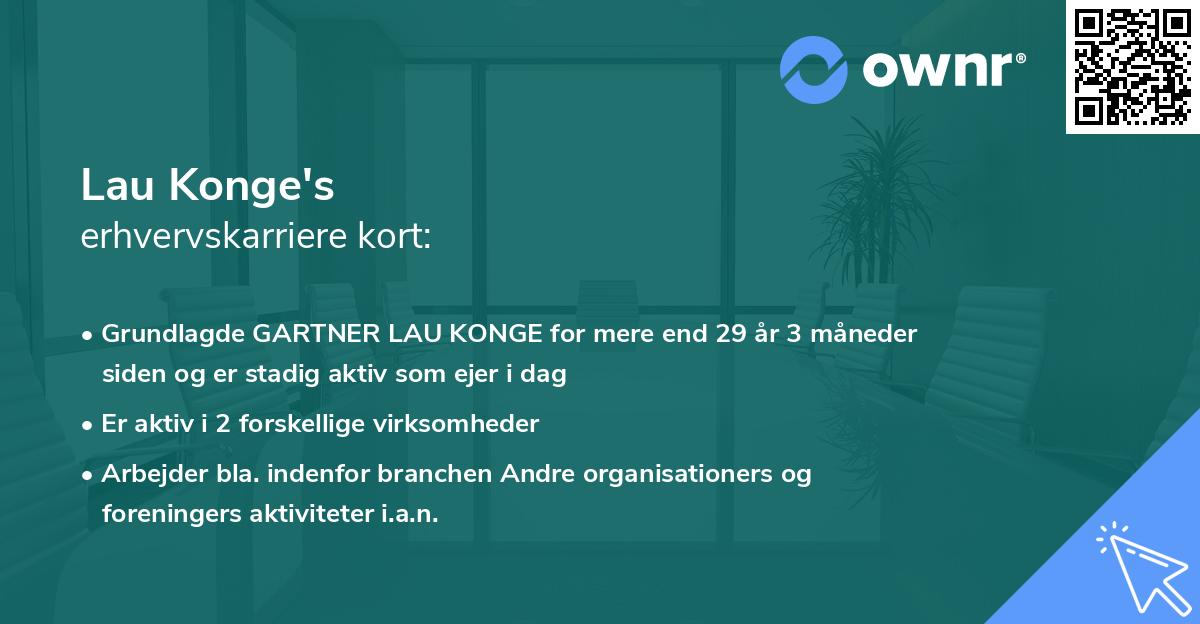 Lau Konge's erhvervskarriere kort