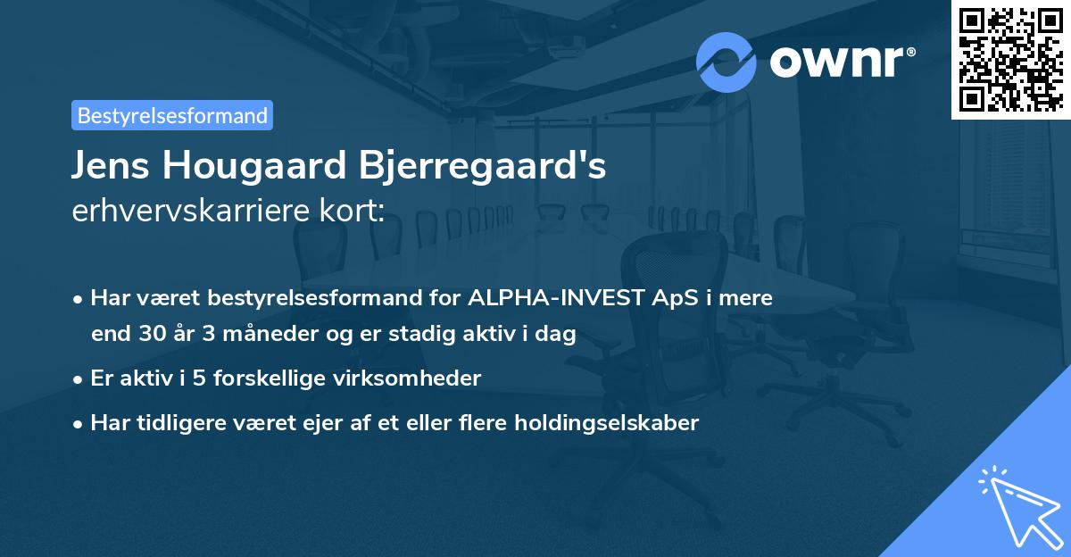 Jens Hougaard Bjerregaard's erhvervskarriere kort