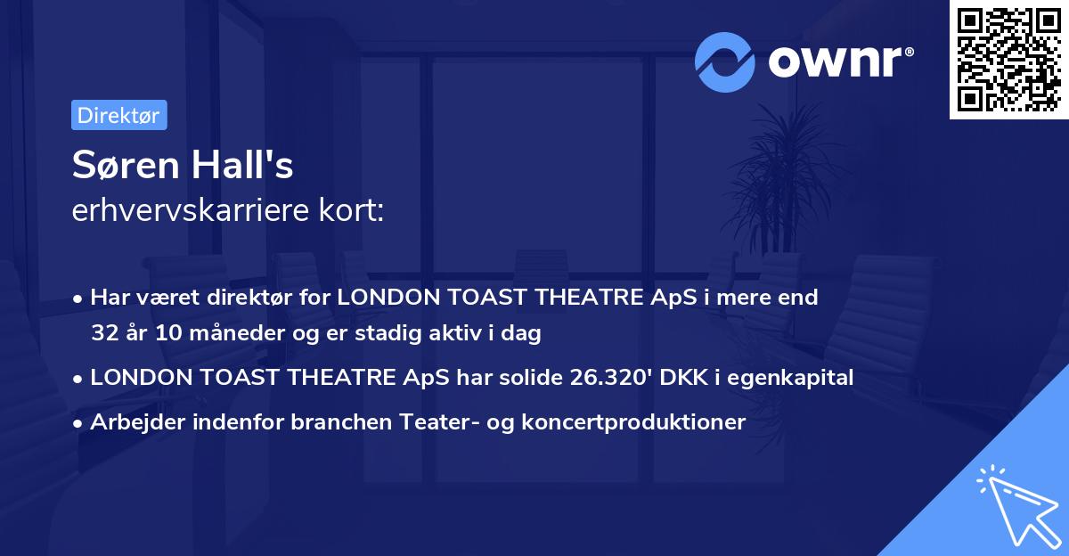Søren Hall's erhvervskarriere kort