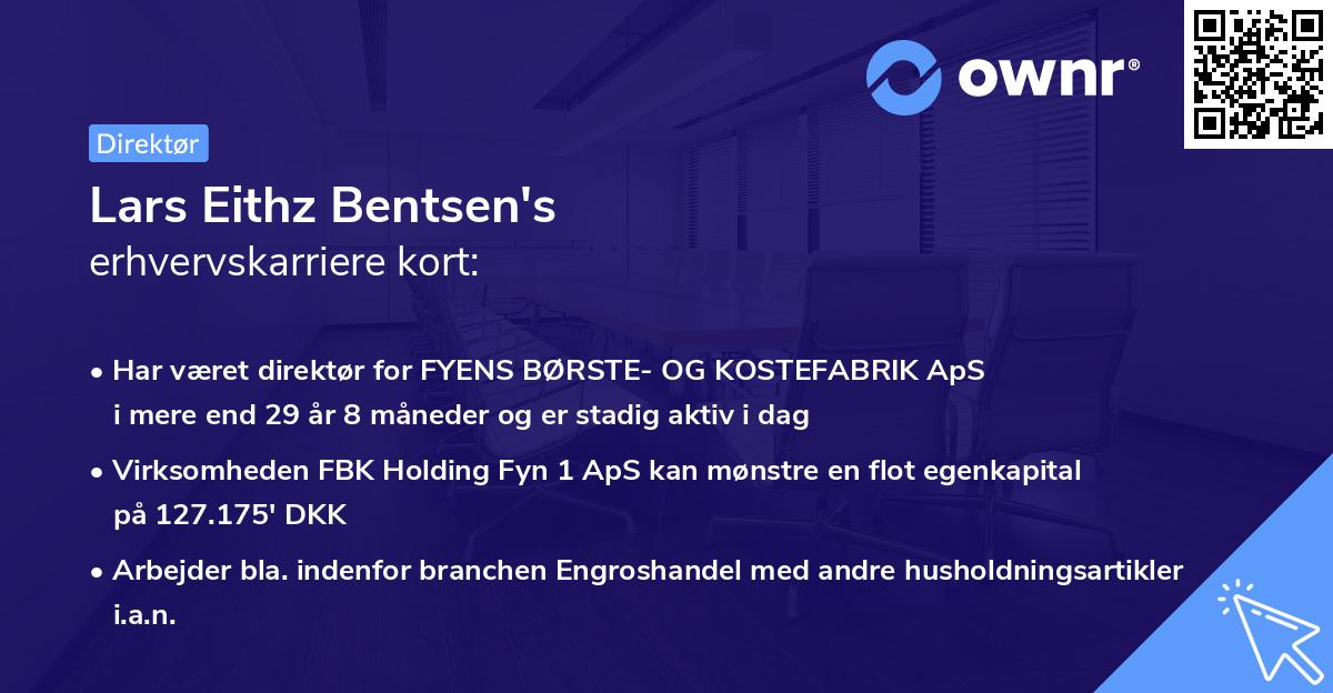 Lars Eithz Bentsen's erhvervskarriere kort