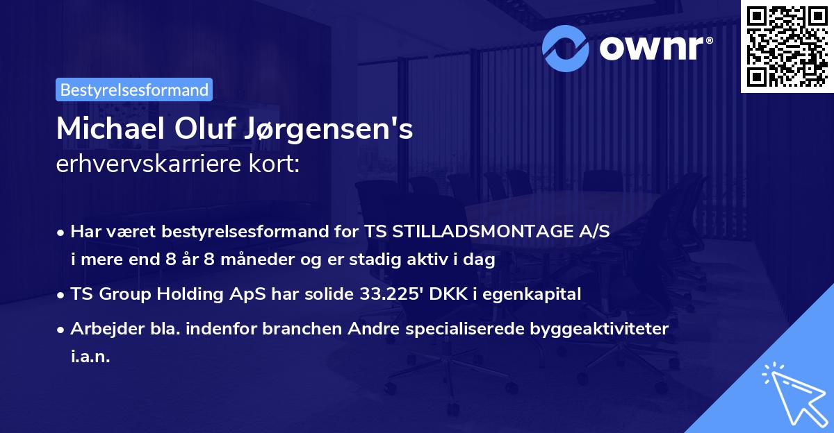 Michael Oluf Jørgensen's erhvervskarriere kort