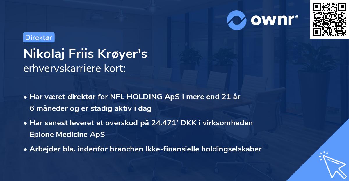 Nikolaj Friis Krøyer's erhvervskarriere kort