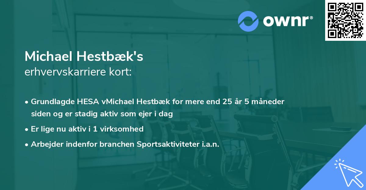 Michael Hestbæk's erhvervskarriere kort