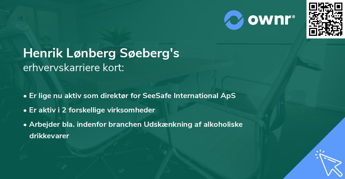 Henrik Lønberg Søeberg's erhvervskarriere kort