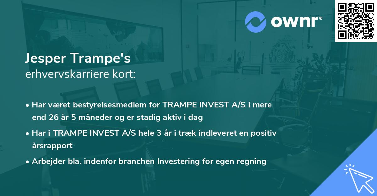 Jesper Trampe's erhvervskarriere kort