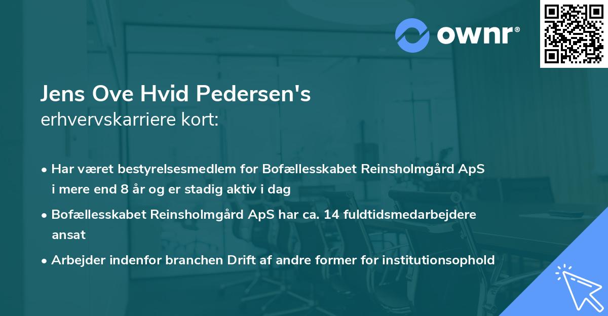 Jens Ove Hvid Pedersen's erhvervskarriere kort