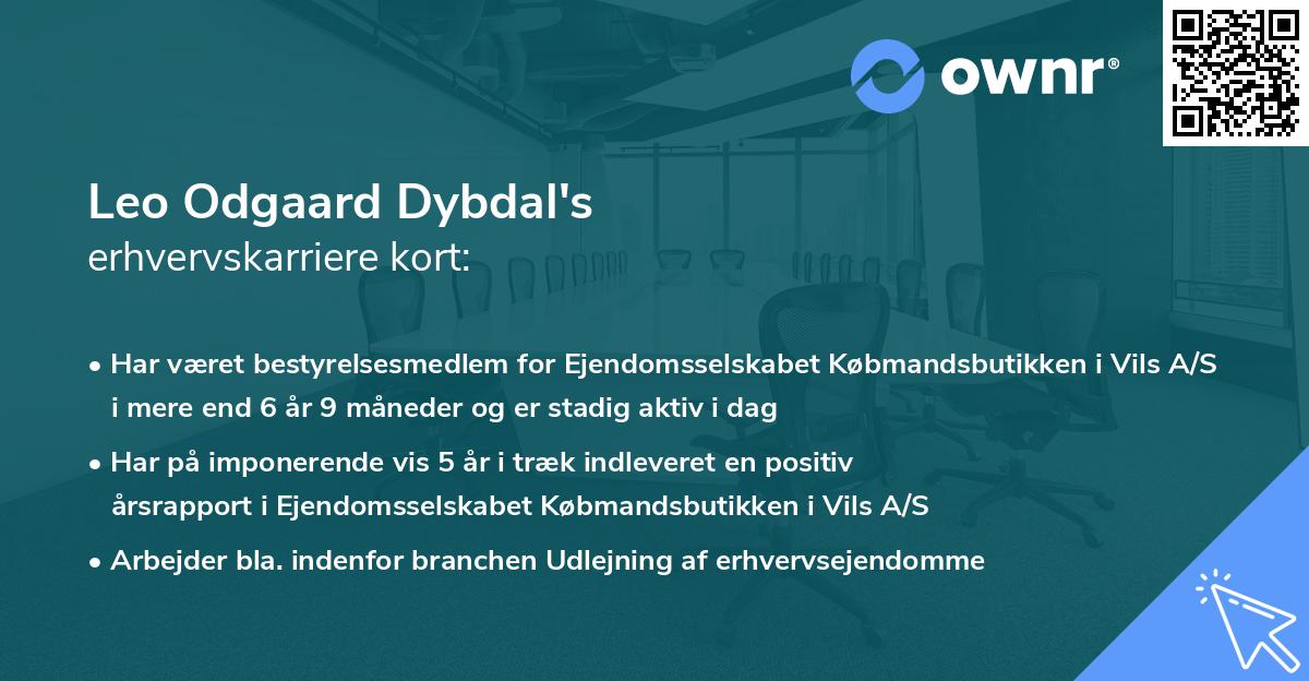 Leo Odgaard Dybdal's erhvervskarriere kort