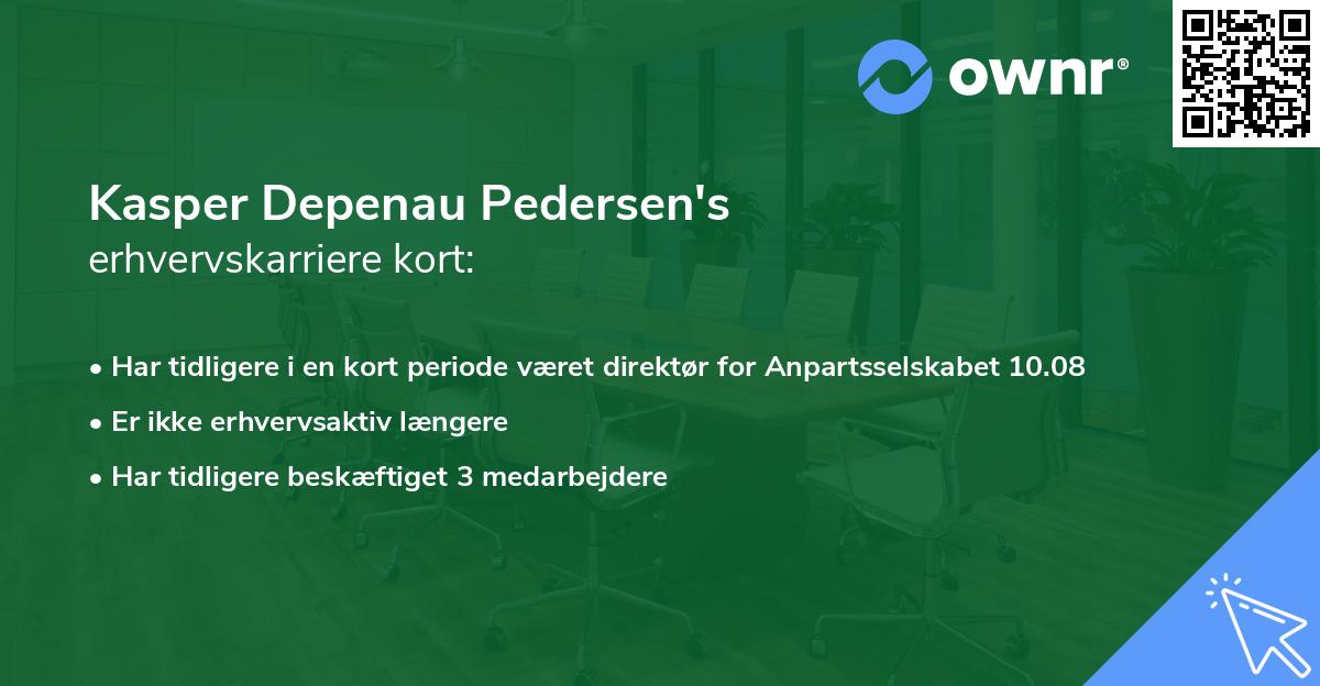 Kasper Depenau Pedersen's erhvervskarriere kort