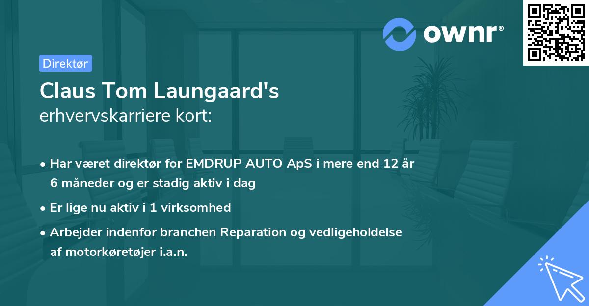 Claus Tom Laungaard's erhvervskarriere kort