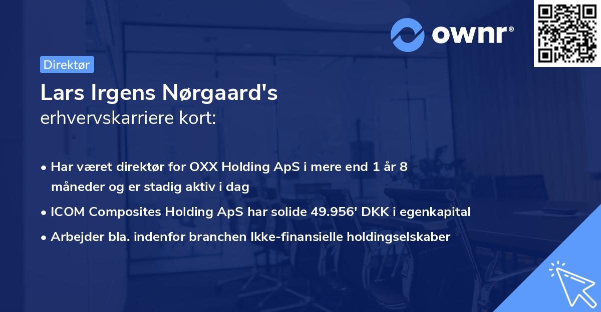 Lars Irgens Nørgaard's erhvervskarriere kort